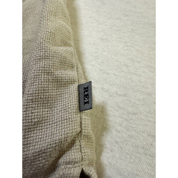REI Hemp Blend Organic Cotton Button Up Shirt Mens L Beige Short Sleeve Casual - Picture 4 of 6